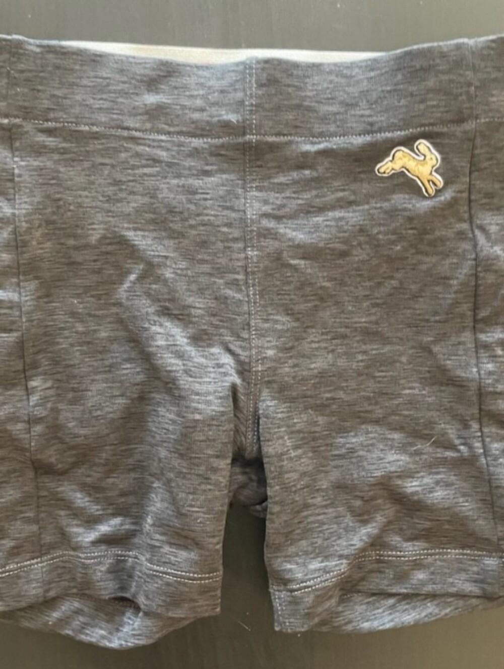 Tracksmith Heather Charcoal Shorts with Gold Logo Session Short Tights New XS